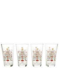 Fiesta Holiday Tree Cooler Glasses, Set of 4