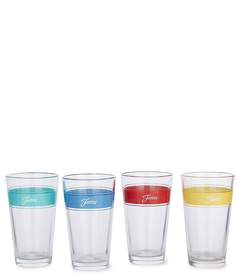 Fiesta Vibrant Frame Cooler 16oz Glass, Set of 4