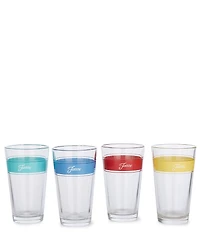 Fiesta Vibrant Frame Cooler 16oz Glass, Set of 4