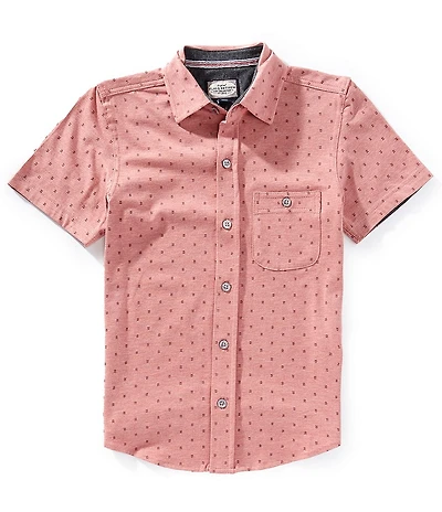 Flag and Anthem Big Boys Short-Sleeve Fulton Geometric-Printed Knit Shirt