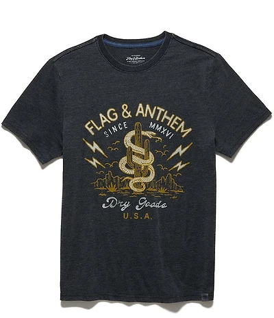 Flag and Anthem Short Sleeve Snake Cactus Vintage Soft T-Shirt