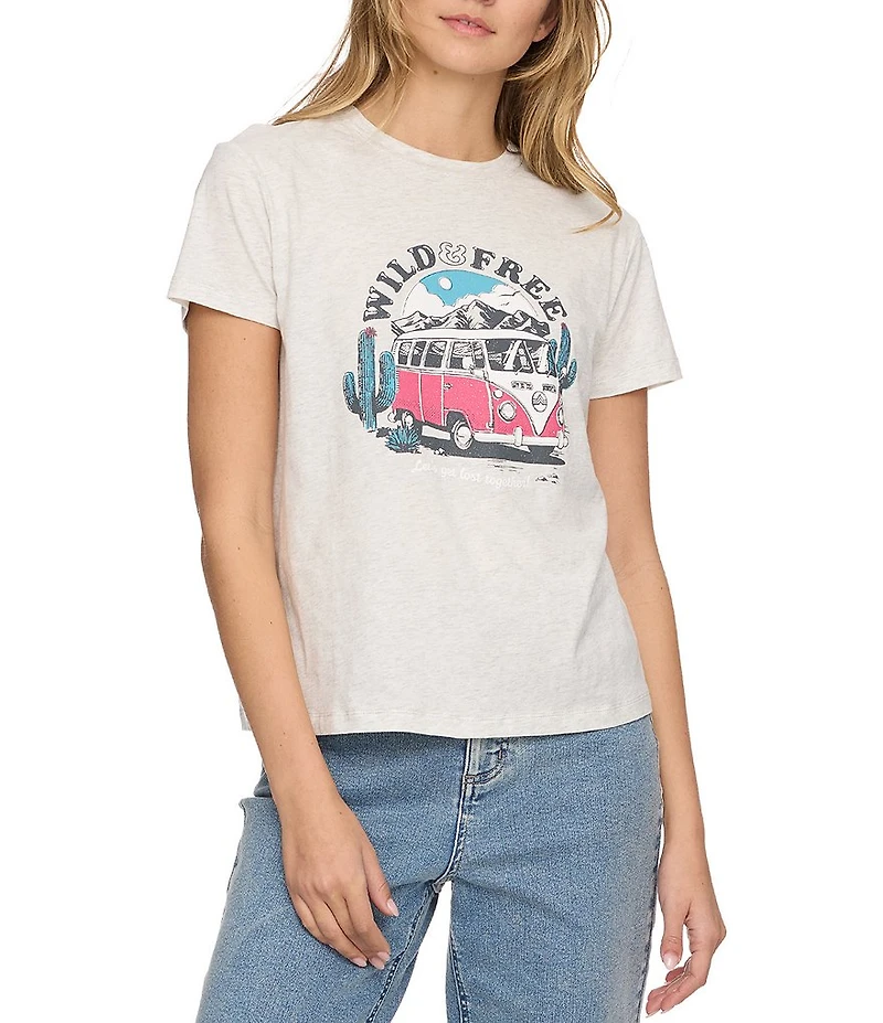 Flag and Anthem Wild & Free Van Artwork Short Sleeve T-Shirt