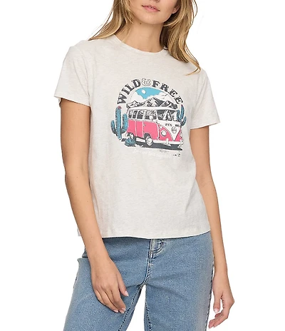 Flag and Anthem Wild & Free Van Artwork Short Sleeve T-Shirt