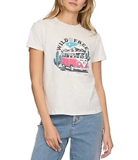 Flag and Anthem Wild & Free Van Artwork Short Sleeve T-Shirt