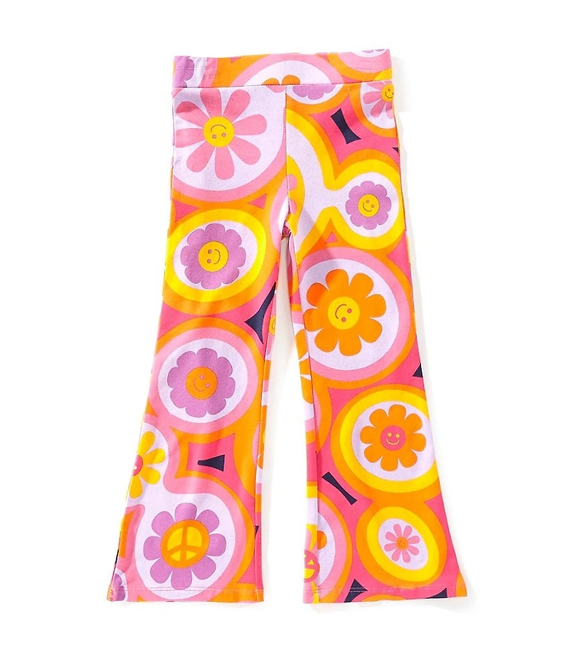 Flapdoodles Little Girls Printed Flared-Leg Leggings