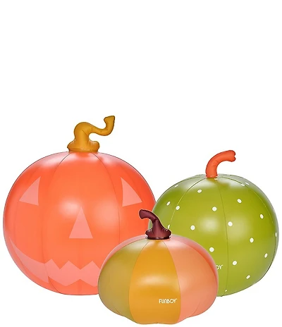 Funboy Halloween Inflatable Light Up Indoor/Outdoor Multi-Color Pumpkin Decor 3-Piece Set