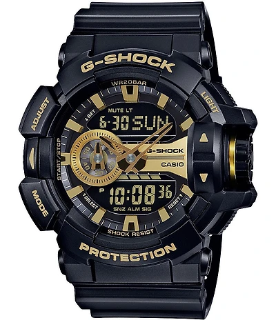 G-Shock Rotary-Dial Ana-Digi Resin and Stainless Steel World Time Watch