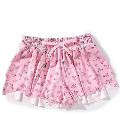 GB Big Girls Active Mid-Rise Floral Print Flippy Shorts