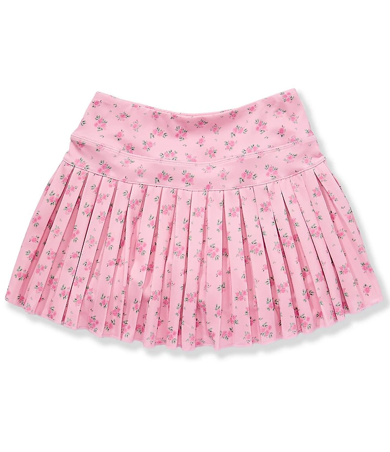 GB Big Girls Active Mini Floral Print Pleated Tennis Skirt