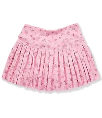 GB Big Girls Active Mini Floral Print Pleated Tennis Skirt