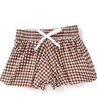 GB Big Girls Active Gingham Print Flippy Short