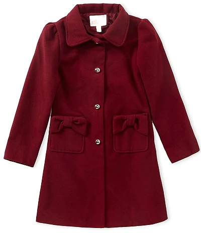 GB Big Girls Bow Pocket Long Coat