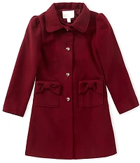 GB Big Girls Bow Pocket Long Coat