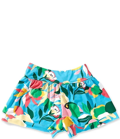 GB Big Girls Floral Multi Print Mid Rise Tennis Shorts