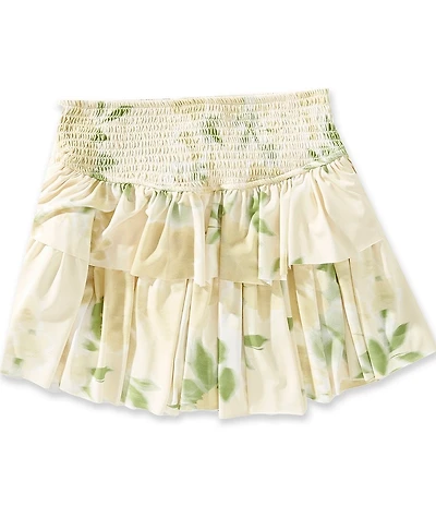 GB Big Girls Floral Printed Tiered Tennis Skirt