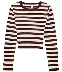GB Big Girls Knit Boat Neck Long Sleeve Top