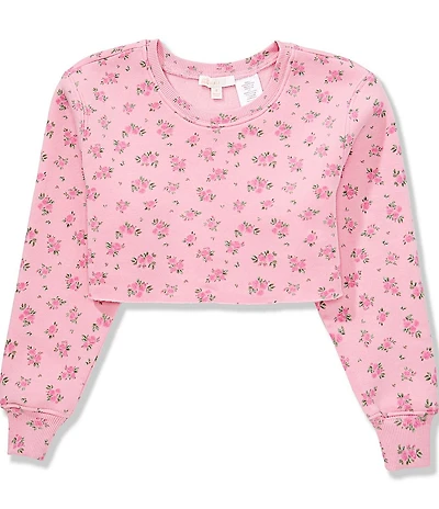 GB Big Girls Knit Rosebud Pattern Sweatshirt