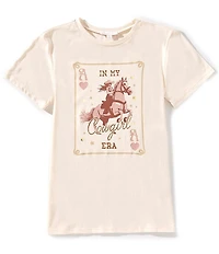GB Big Girls Knit Western Cowgirl Graphic T-Shirt