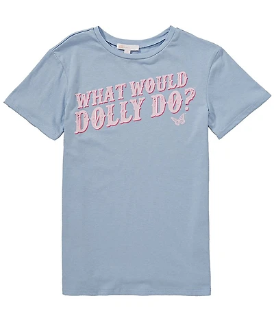 GB Big Girls Knit Western What Would Dolly Do Graphic T-Shirt