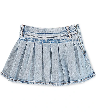 GB Big Girls Pleated Denim Mini Skirt