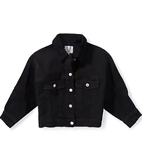 GB Big Girls Point Collar Long Sleeve Denim Jacket