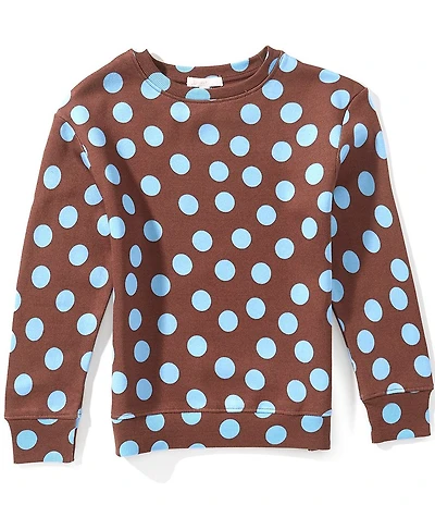 GB Big Girls Polka Dot Crew Neck Sweatshirt