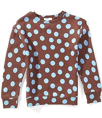 GB Big Girls Polka Dot Crew Neck Sweatshirt