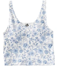 GB Big Girls Seashells In Bloom Printed Active Tank Top