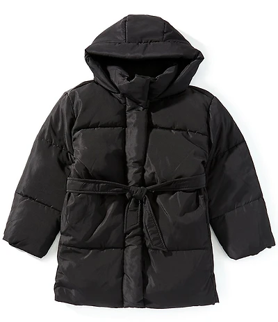 GB Big Girls Tie Waist Puffer Jacket