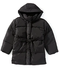 GB Big Girls Tie Waist Puffer Jacket