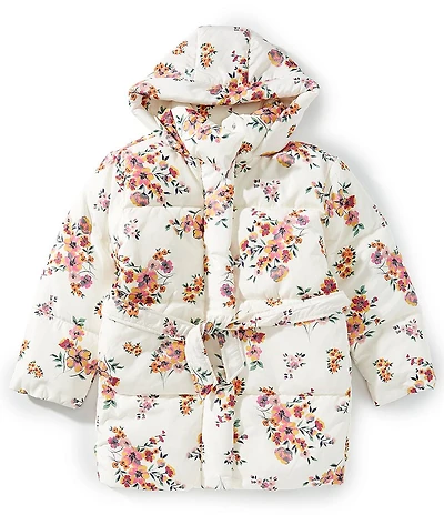 GB Big Girls Tie Waist Puffer Jacket