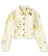 GB Big Girls Floral Denim Jacket