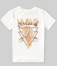 GB Girls Def Leopard Oversized Graphic Tee