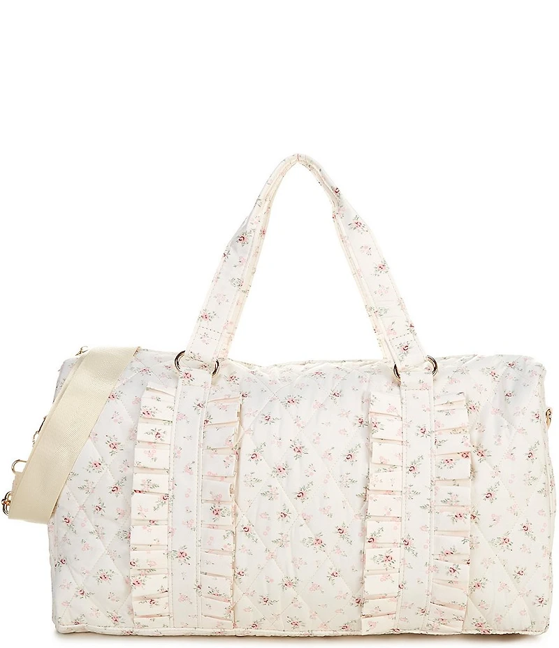 GB Girls Floral Ruffle Duffel