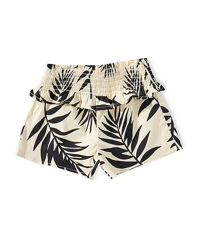 GB Little Girls Palm Print Pull On Shorts