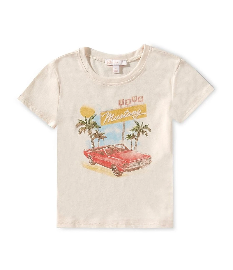 GB Little Girls Short Sleeve Mustang Graphic T-Shirt