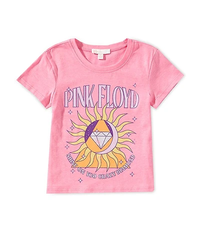 GB Little Girls Short Sleeve Pink Floyd Graphic T-Shirt