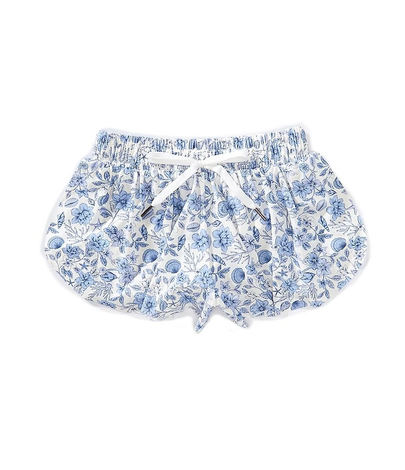 GB Little Girls Active Mid-Rise Seashells Bloom Flippy Shorts
