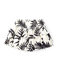 GB Little Girls Gracie Leaf Print Active Skirt