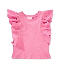 GB Little Girls Ruffle Sleeve T-Shirt