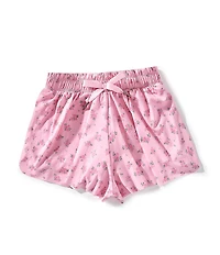 GB Little Girls Active Mid-Rise Floral Flippy Shorts