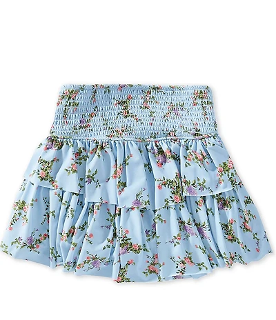 GB Little Girls Gracie Active Floral Print Tiered Skirt