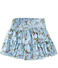 GB Little Girls Gracie Active Floral Print Tiered Skirt