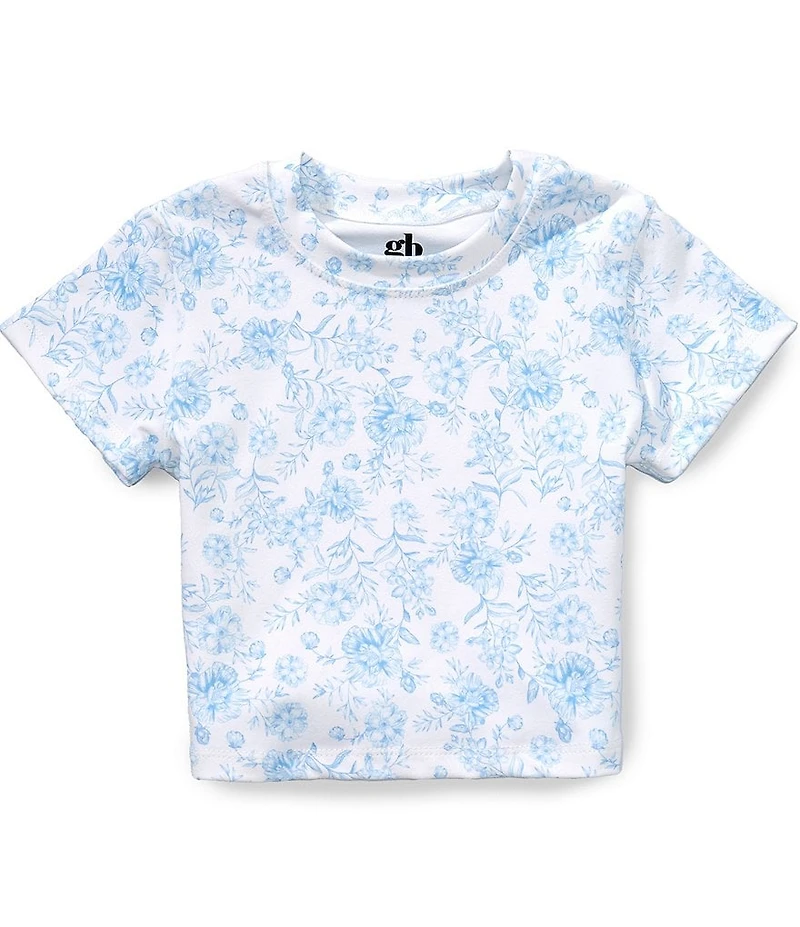 GB Little Girls Toile Print Athletic T-Shirt