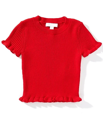 GB Little Girls Knit Short Sleeve Sweater