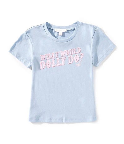 GB Little Girls Knit Western What Would Dolly Do T-Shirt