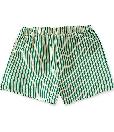 GB Little Girls Mid-Rise Striped Shorts