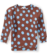 GB Little Girls Polka Dot Crew Neck Sweatshirt