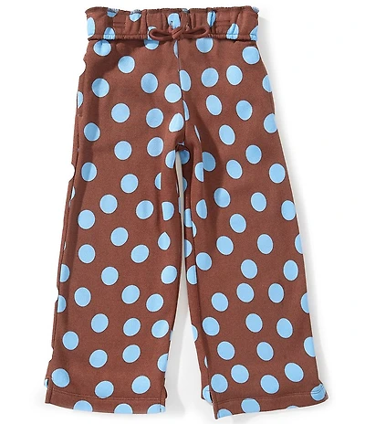 GB Little Girls Polka Dot Wide Leg Sweatpants