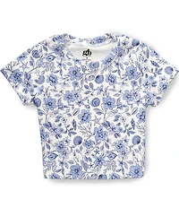 GB Little Girls Seashells Print Athletic T-Shirt